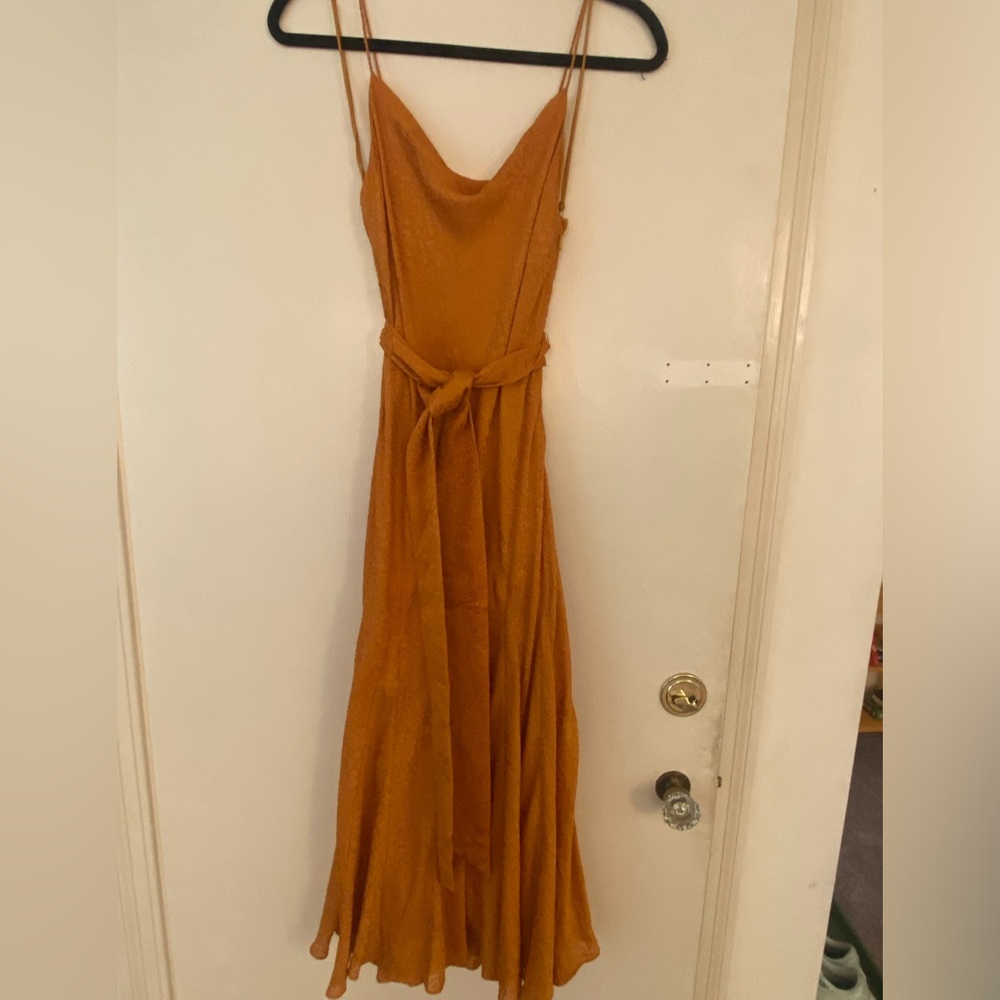 Alice + Olivia Burnt Orange Midi Dress